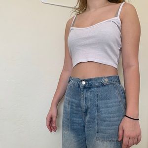 white crop top